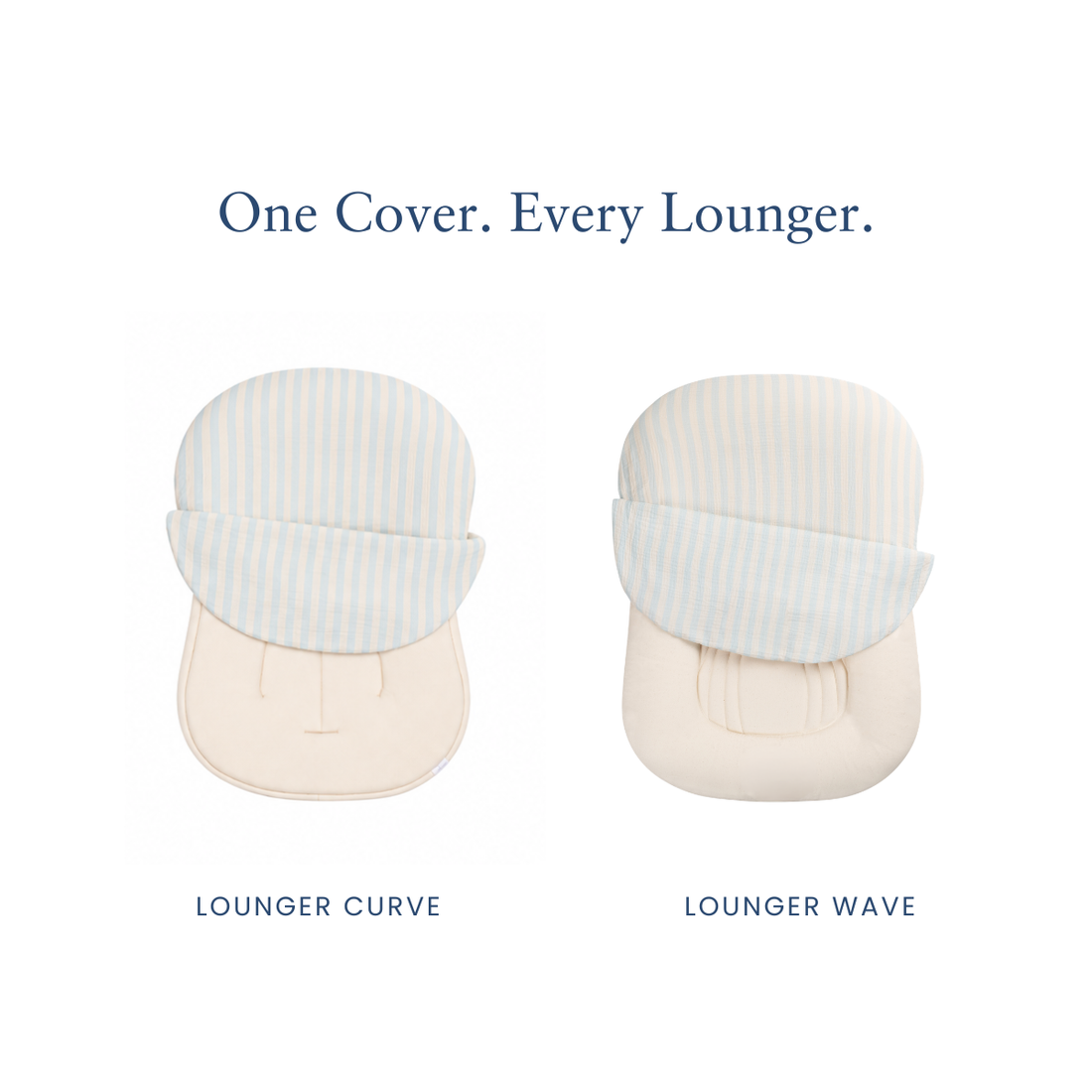 Infant Lounger Muslin Cover | Sky stripe