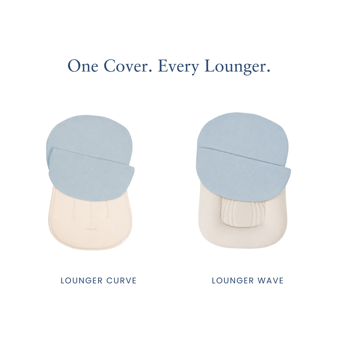 Infant Lounger Muslin Cover | Bluebell