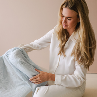 Infant Lounger Muslin Cover | Bluebell