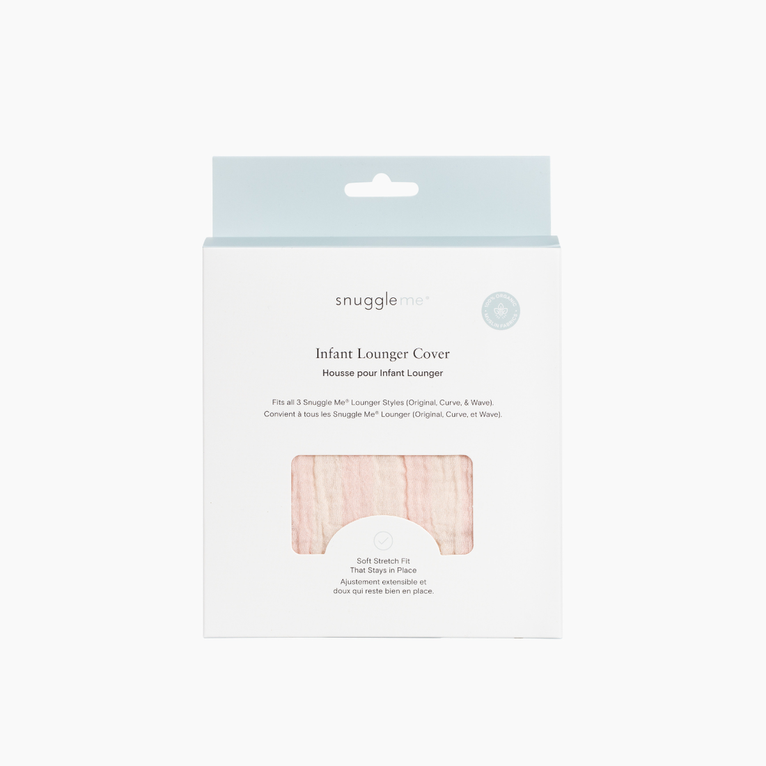 Infant Lounger Muslin Cover | Petal Stripe