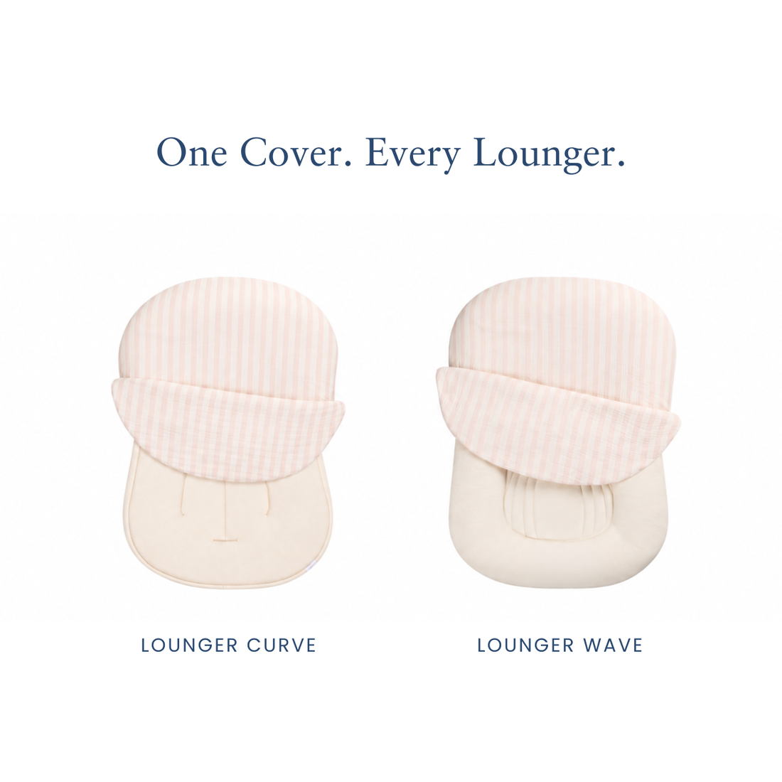 Infant Lounger Muslin Cover | Petal Stripe