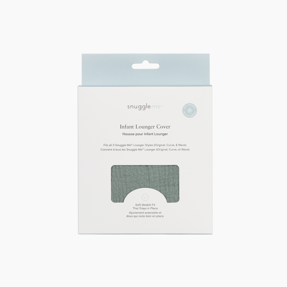 Infant Lounger Muslin Cover | Slate