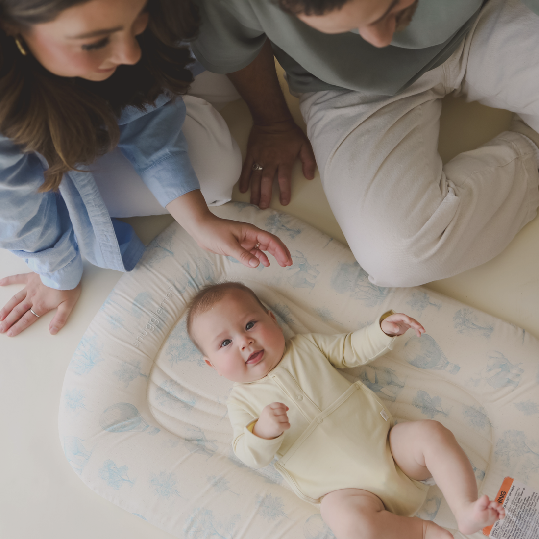 Infant Lounger Wave | Blue Toile