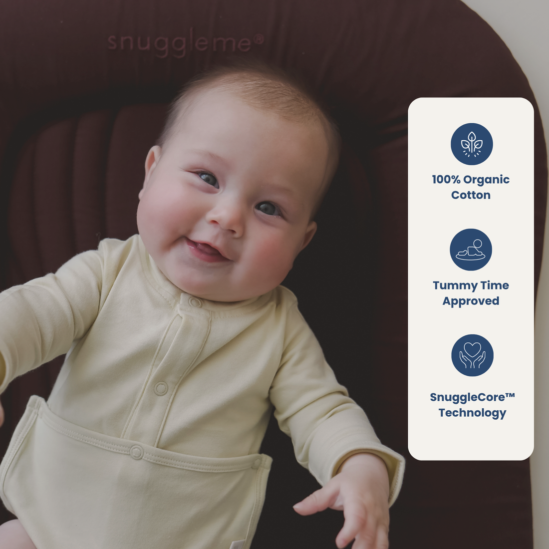 Infant Lounger Wave | Cocoa